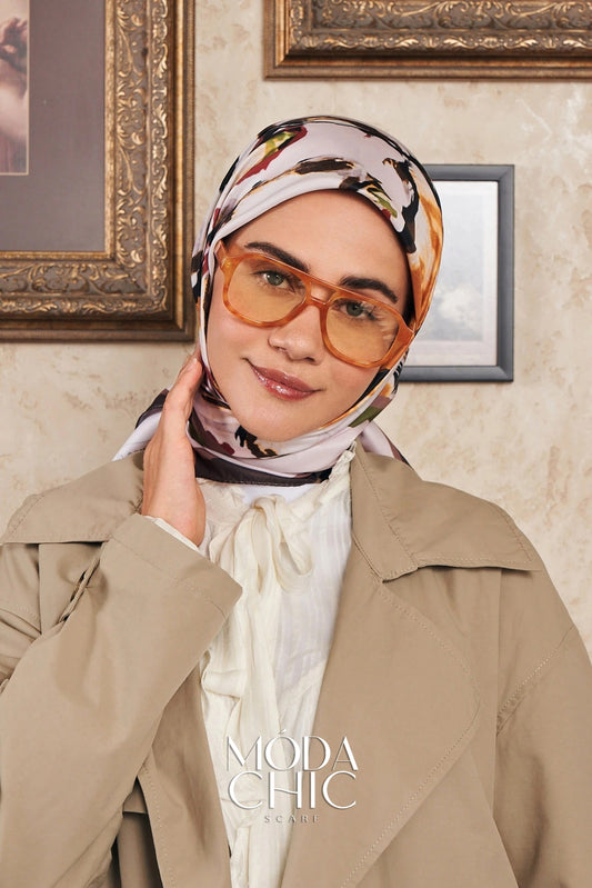 Foulard Pano Sergé - Brun Amer