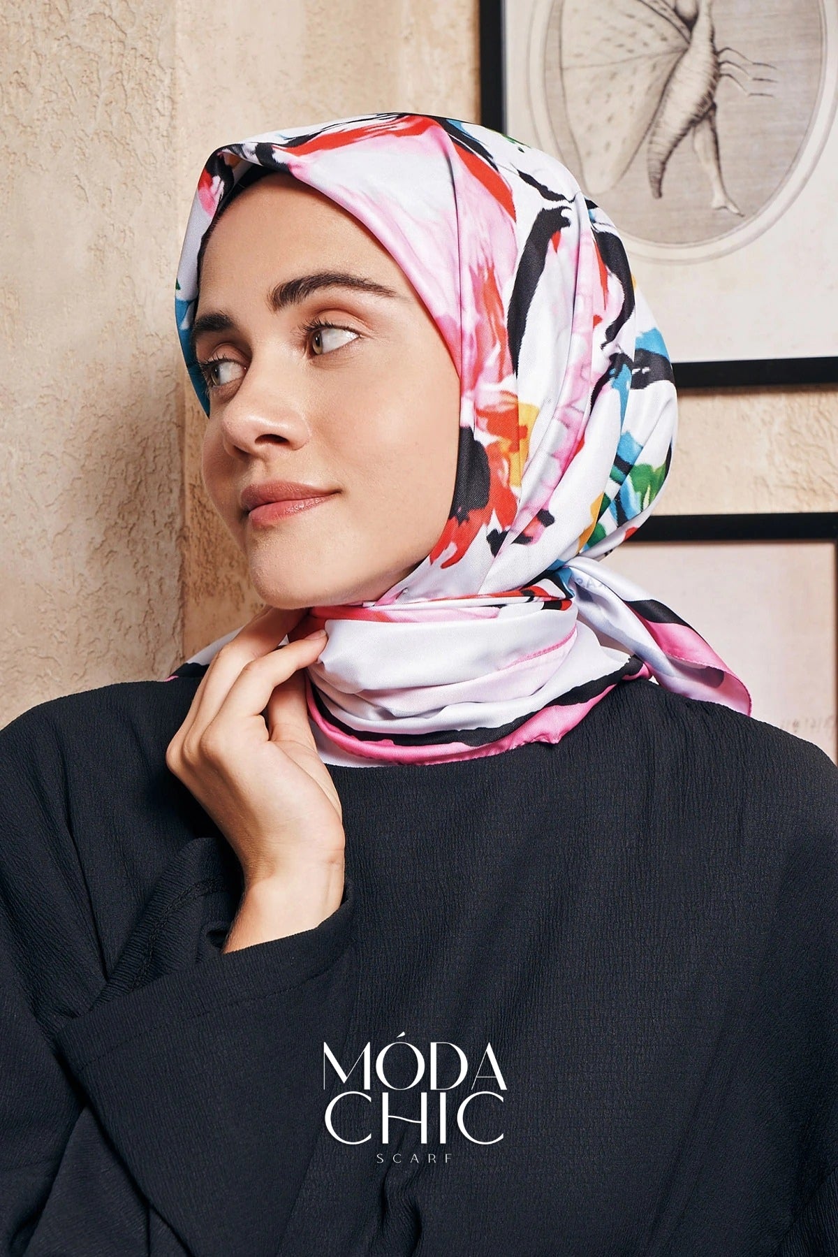 Foulard Pano Sergé - Rose