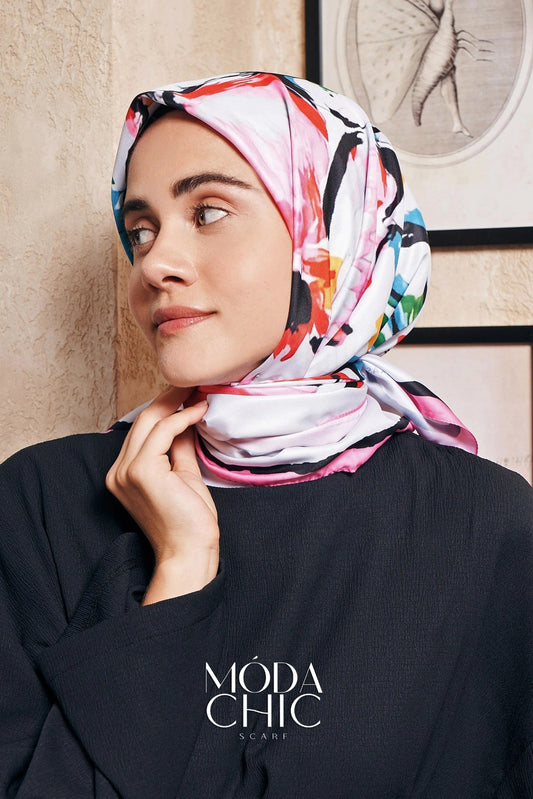 Foulard Pano Sergé - Rose