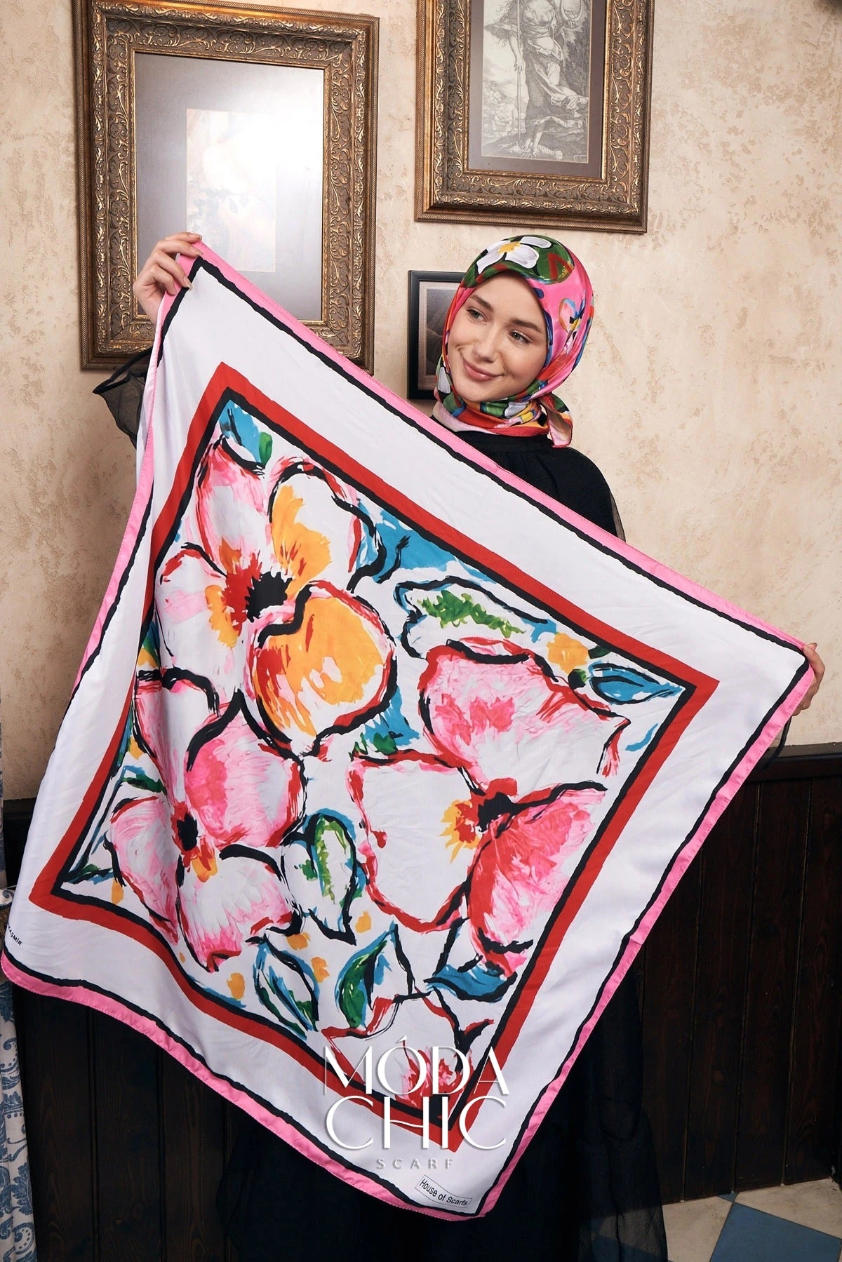 Foulard Pano Sergé - Rose