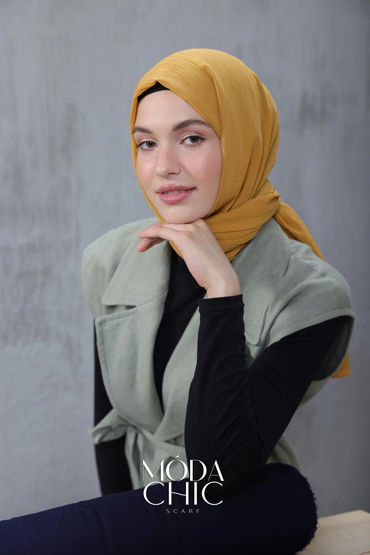 Châle Crinkle - Citrouille