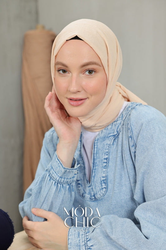 Châle Crinkle - Ivoire