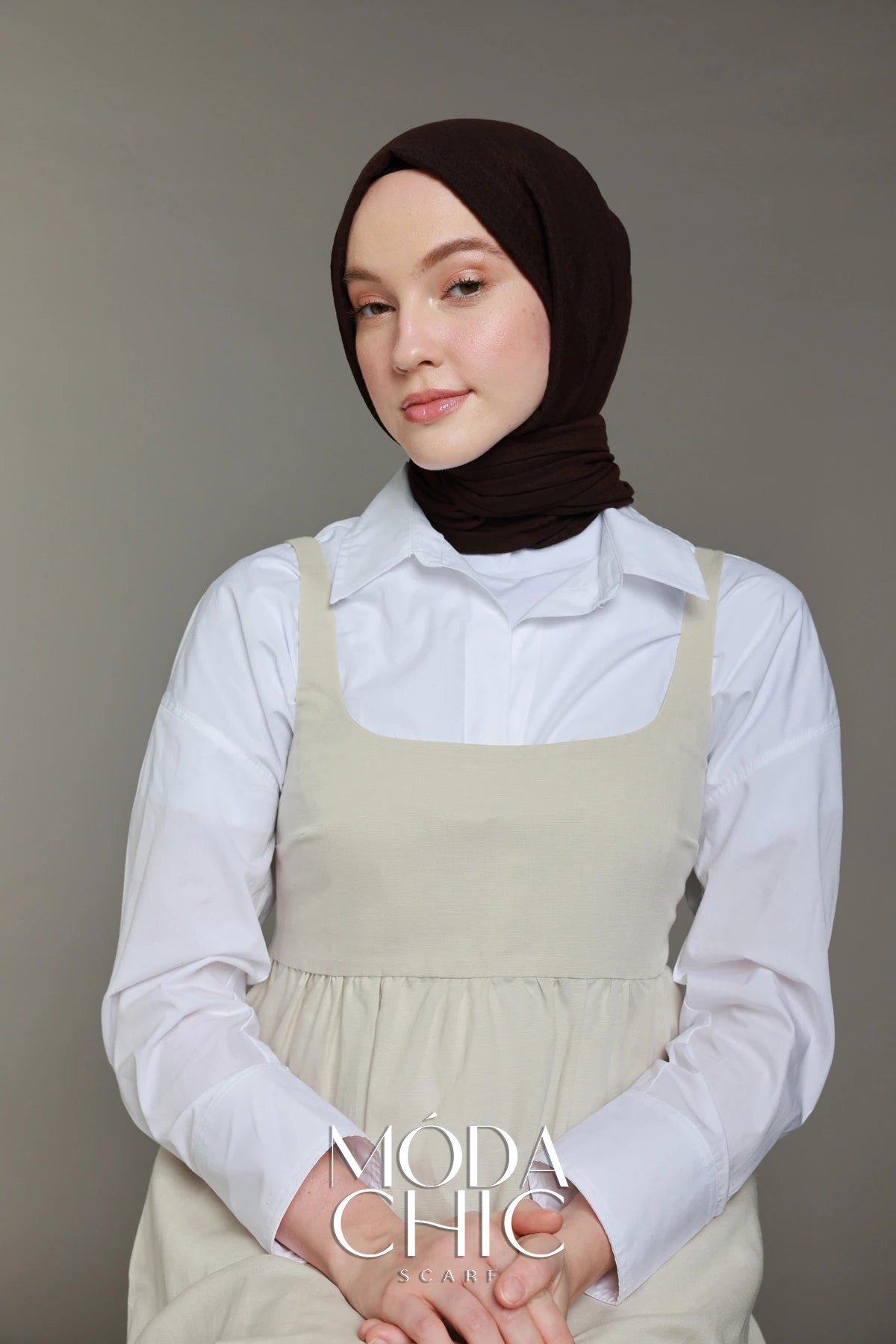 Carré Cotton - Brun Amer