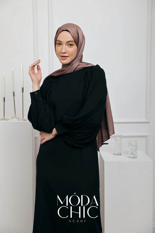 Satin Dévore - Marron Poussiéreux