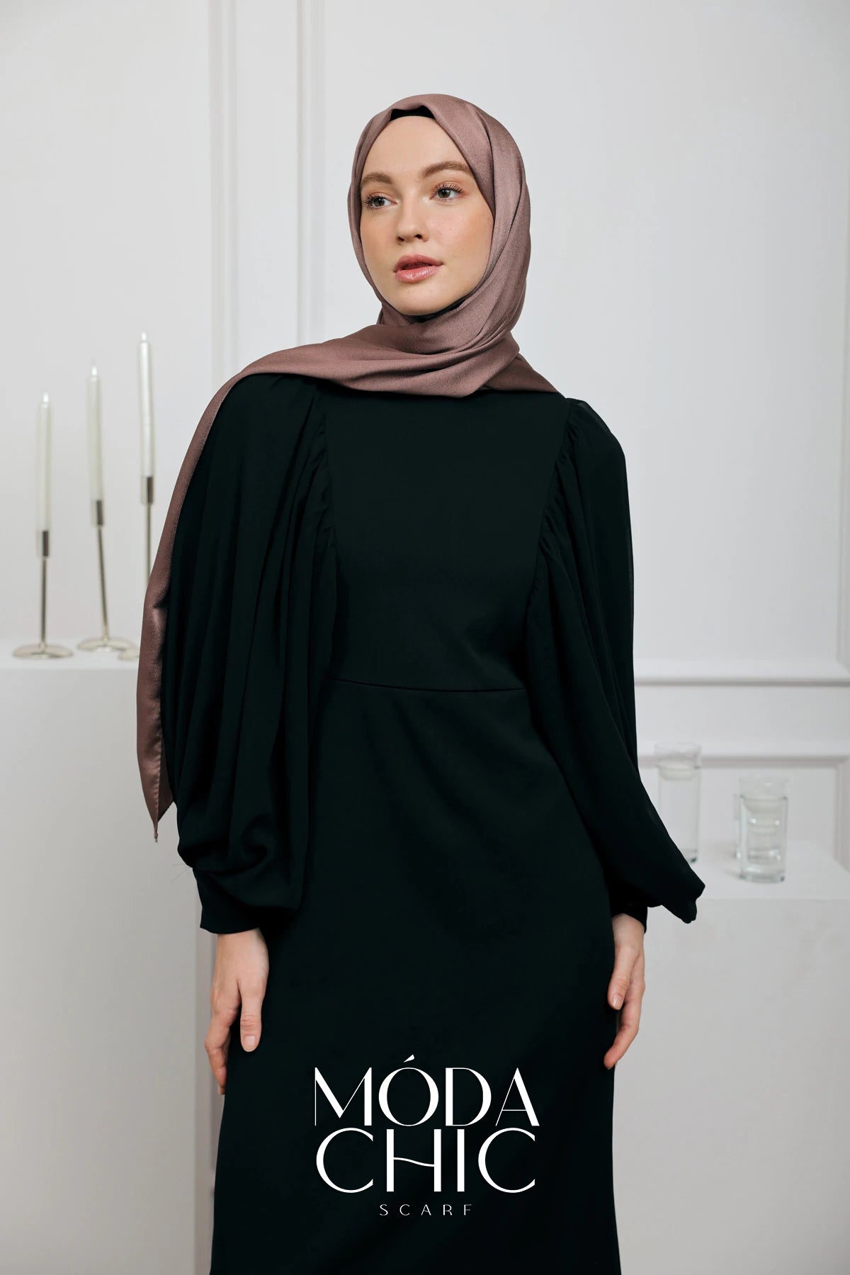 Satin Dévore - Marron Poussiéreux