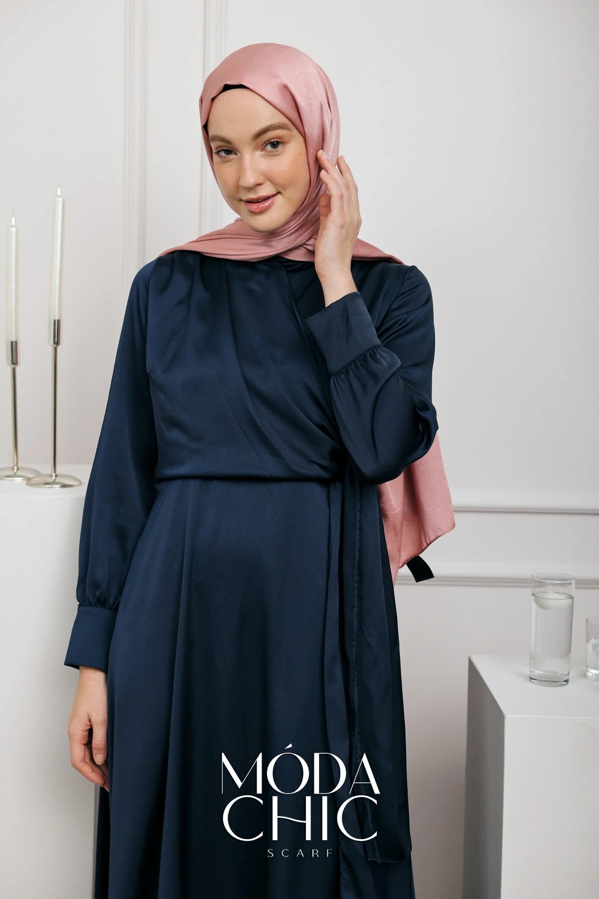 Satin Dévore - Rose