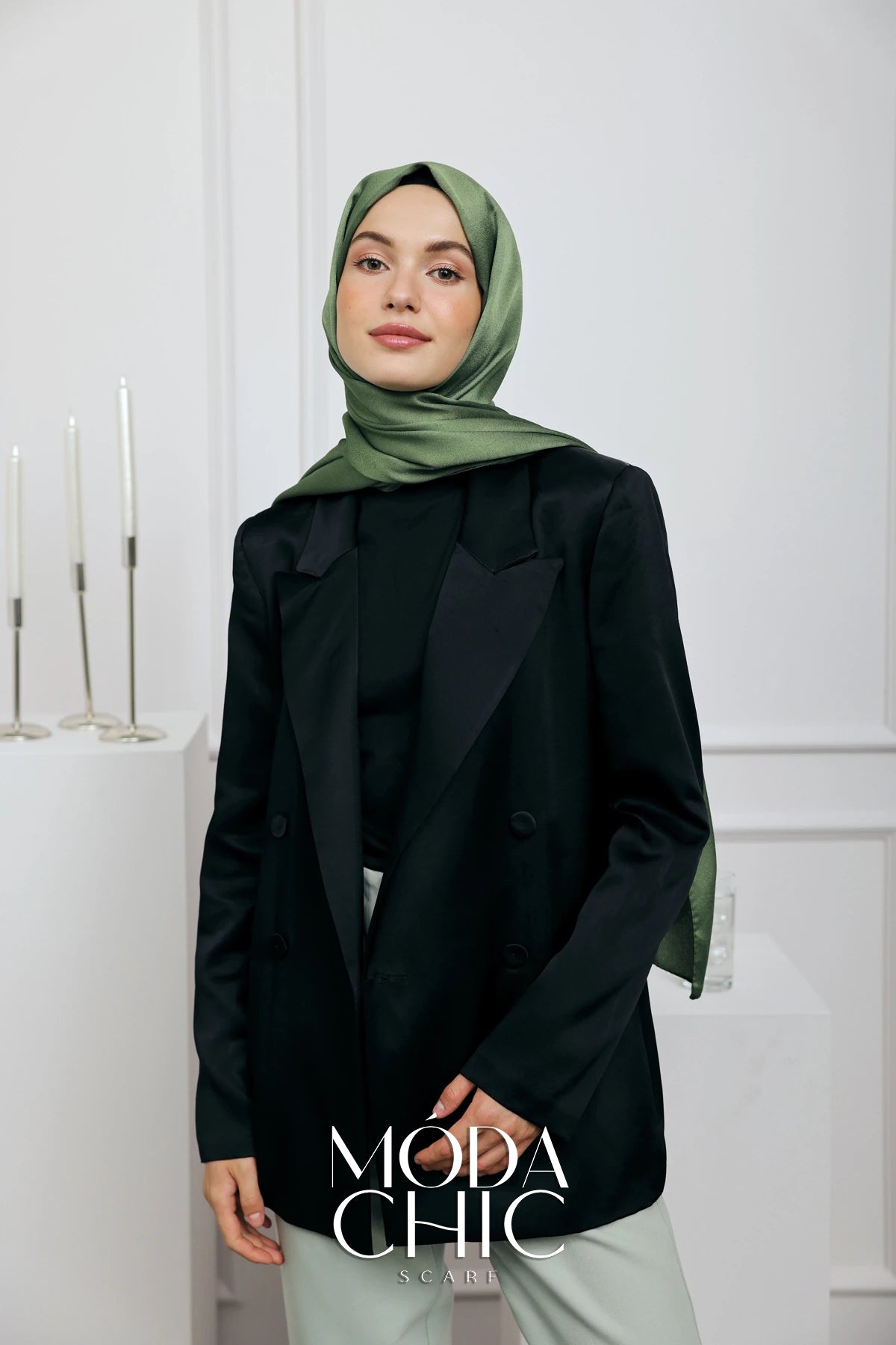 Satin Dévore - Kaki