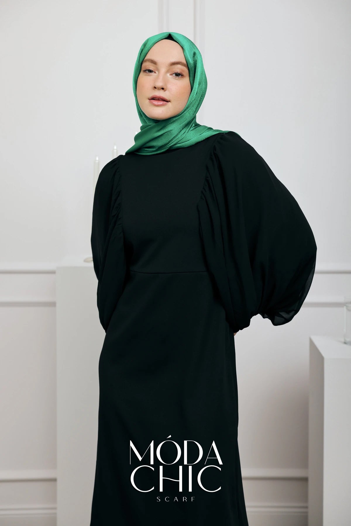 Satin Dévore - Vert Benetton