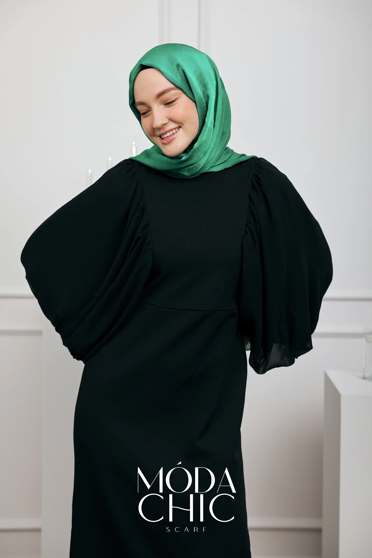 Satin Dévore - Vert Benetton