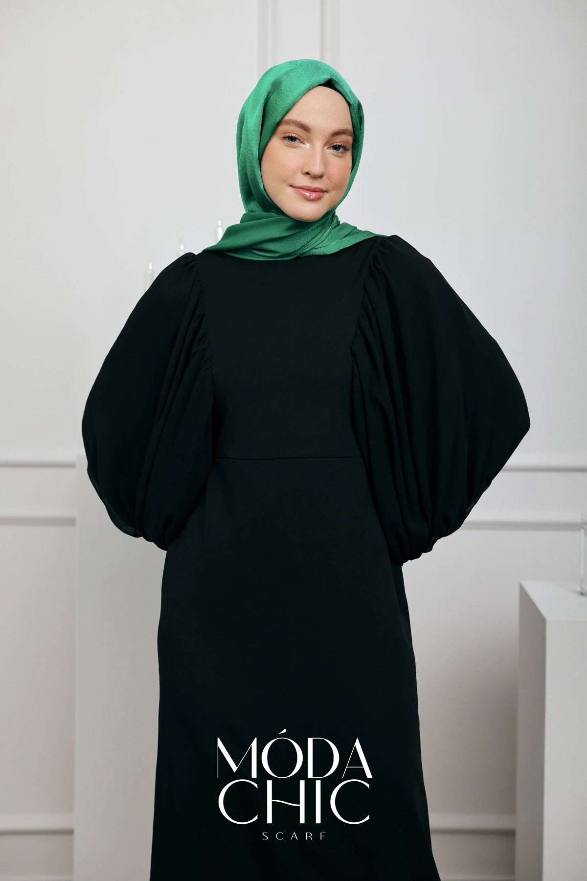 Satin Dévore - Vert Benetton