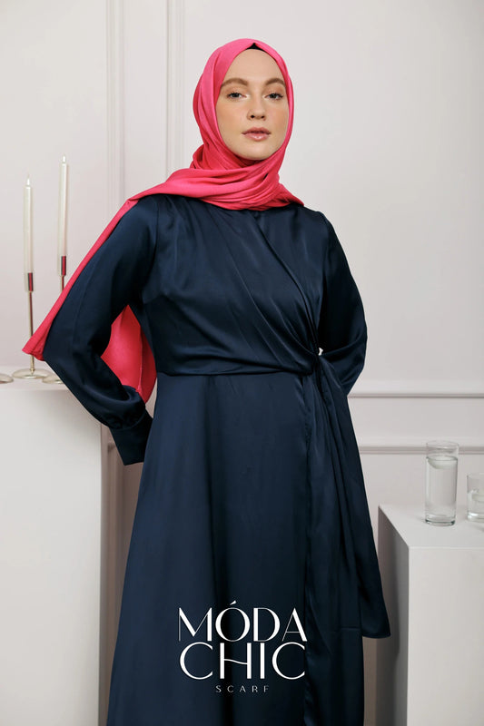 Satin Dévore - Fuschia