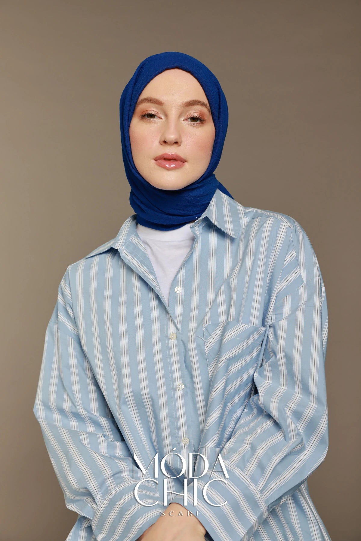 Carré Cotton - Bleu Saks