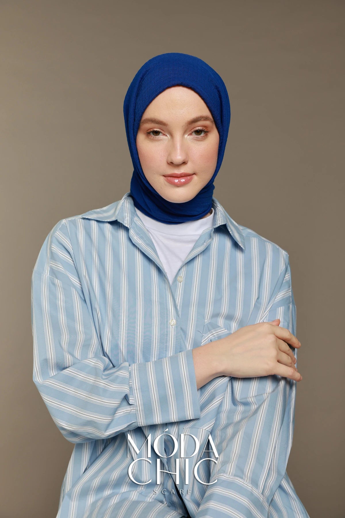 Carré Cotton - Bleu Saks