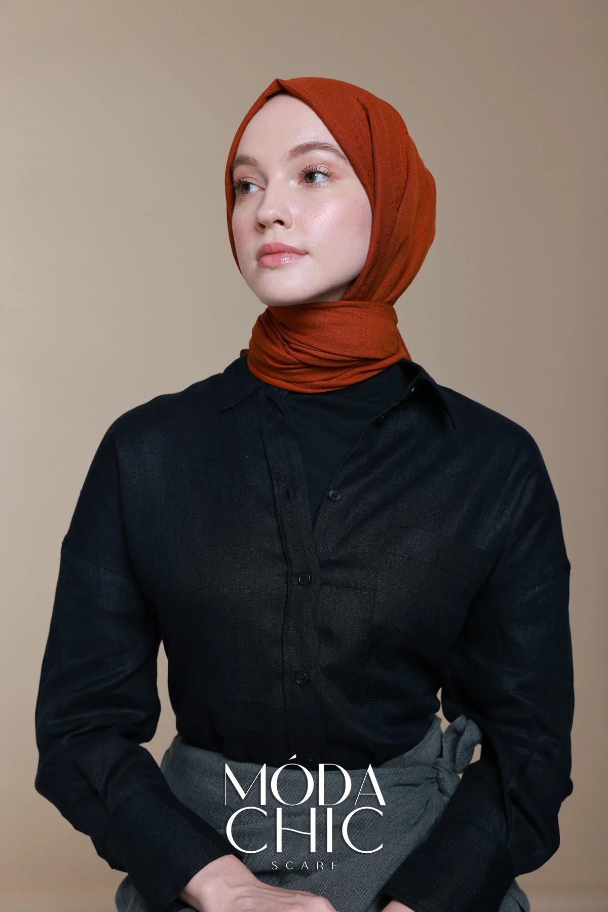 Carré Cotton - Tuile Foncée