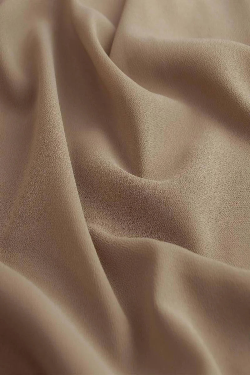 Hijab en Chiffon Premium – Sable Chaud