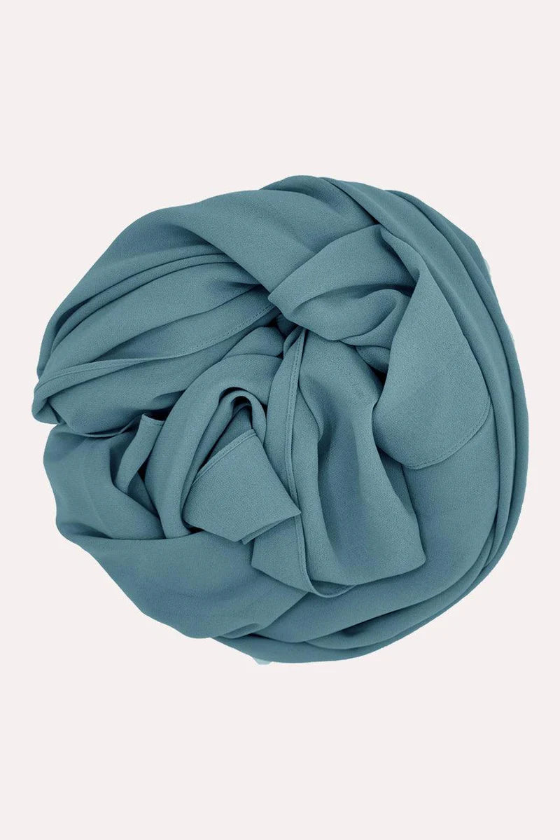 Hijab en Chiffon Premium –  Coral Blue