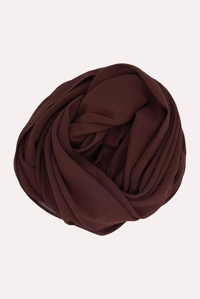 Hijab en Chiffon Premium – Dark Chocolate