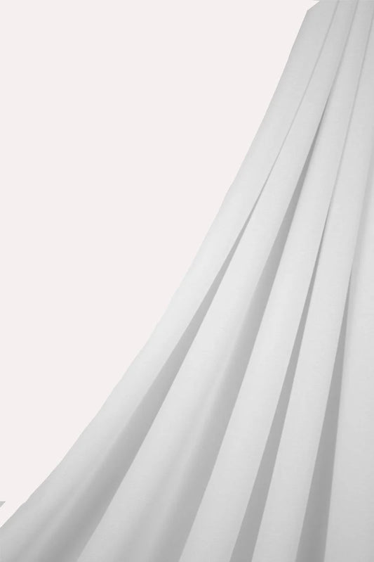 Hijab en Chiffon Premium – Blanc Doux