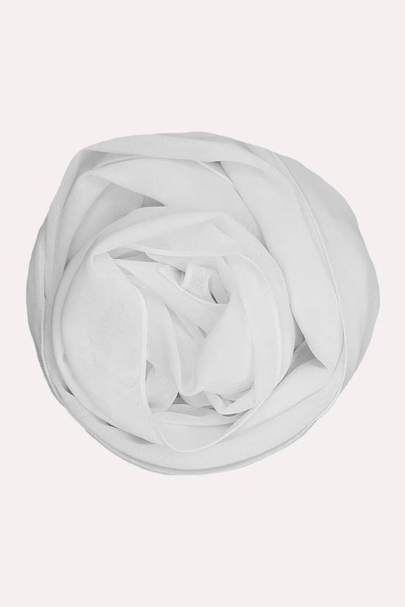 Hijab en Chiffon Premium – Blanc Doux