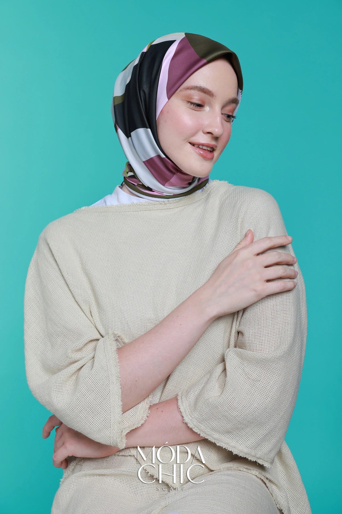 Foulard en sergé Lyla - Kaki