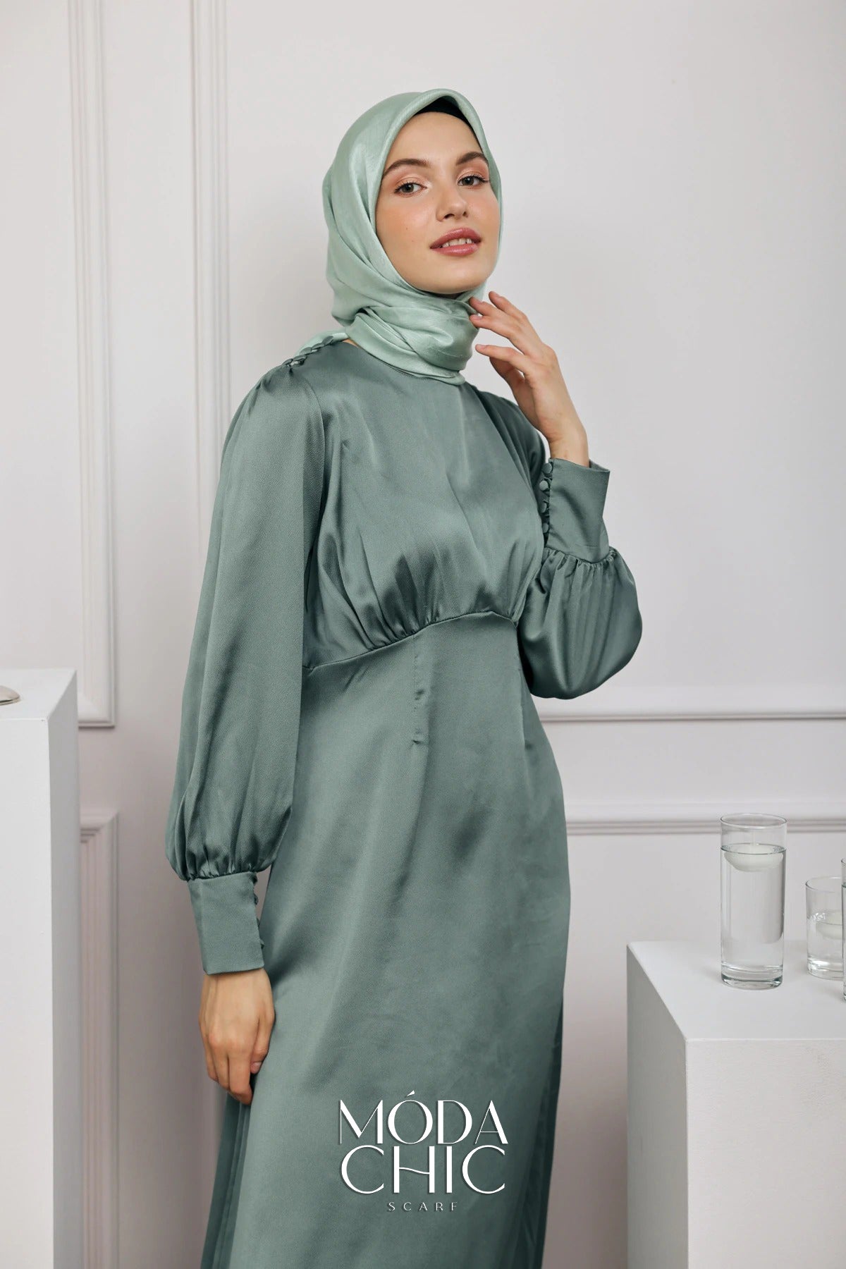 Châle Janjan - Vert D'eau