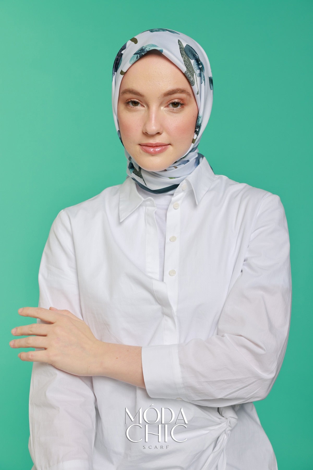 Foulard en sergé Linéaire - Gris