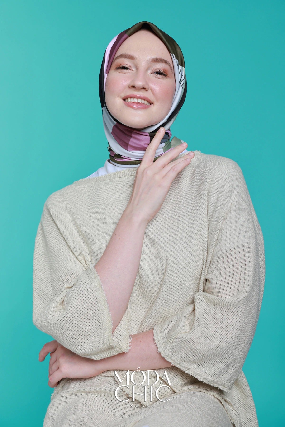 Foulard en sergé Lyla - Kaki