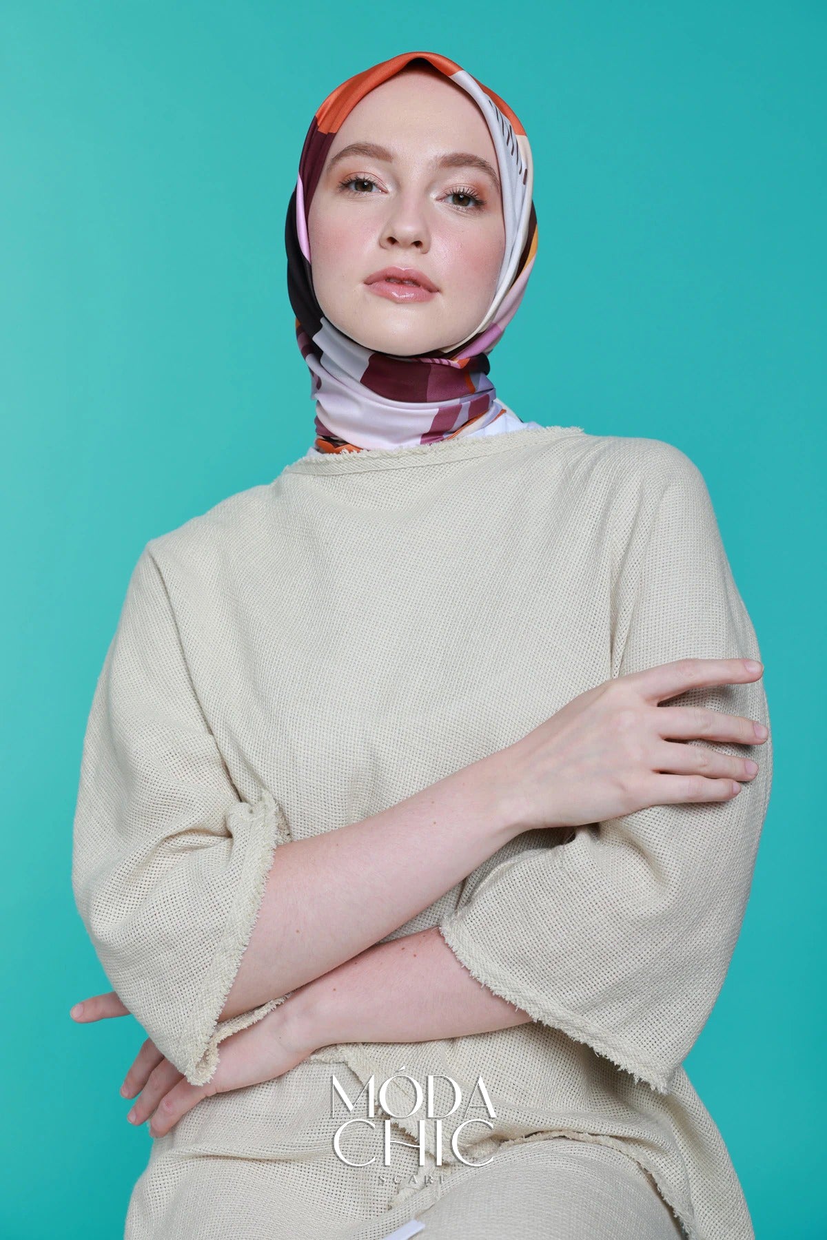 Foulard en sergé Lyla - Orange