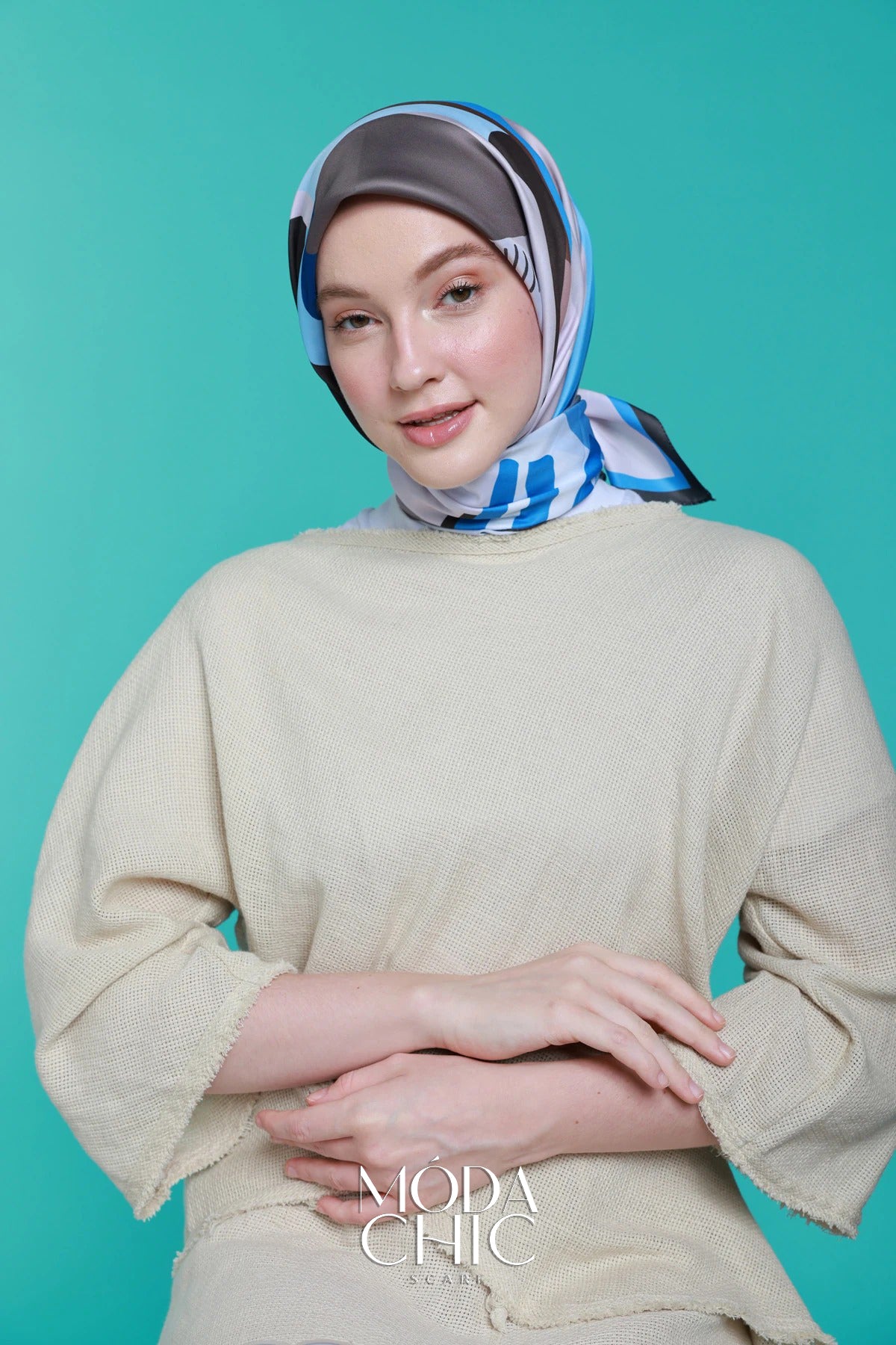 Foulard en sergé Lyla - Anthracite