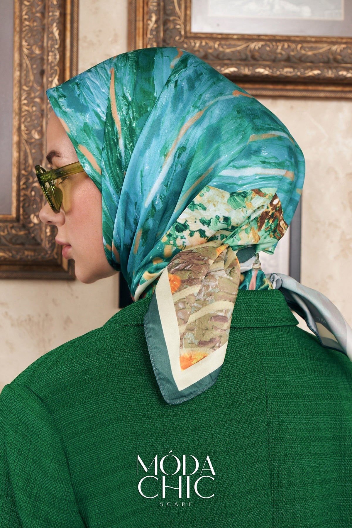 Foulard en sergé Field - Vert