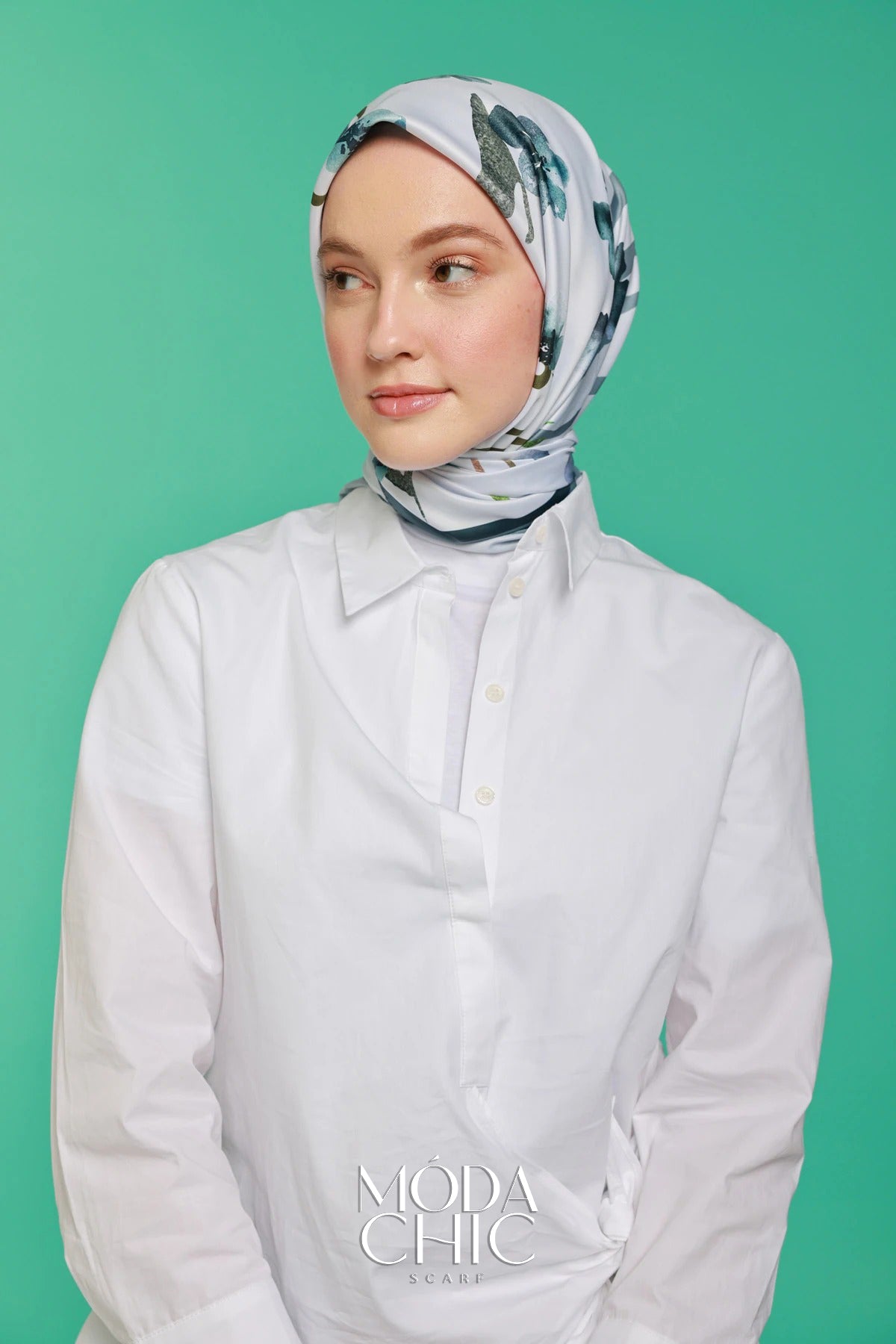 Foulard en sergé Linéaire - Gris