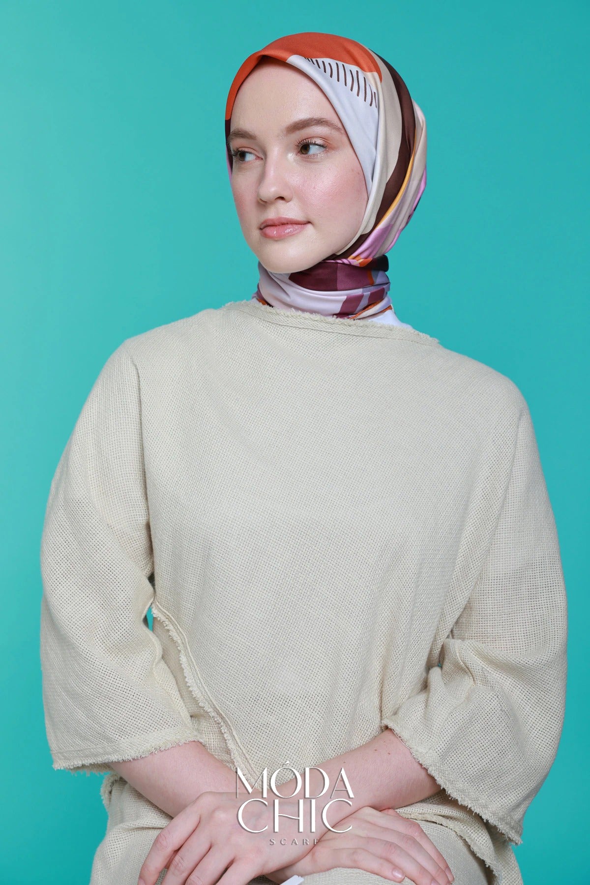 Foulard en sergé Lyla - Orange