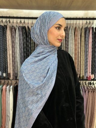 Châle Modèle MK - Bleu Gris