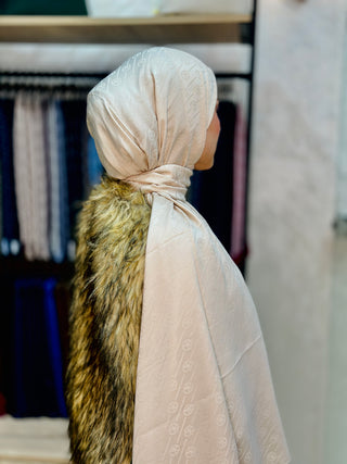 Châle Jacquard Motif Ligne MK - Oléaster