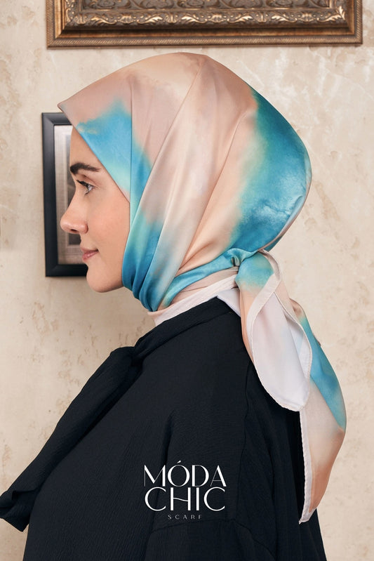 Foulard en sergé Batik - Beige