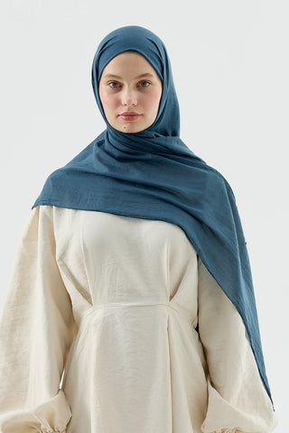 Châle Aya - Bleu pétrole