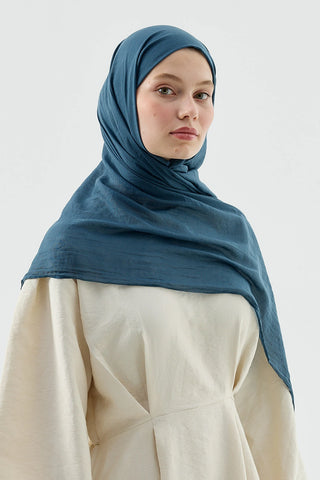 Châle Aya - Bleu pétrole