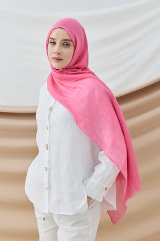 Châle Bambu - Rose Bonbon