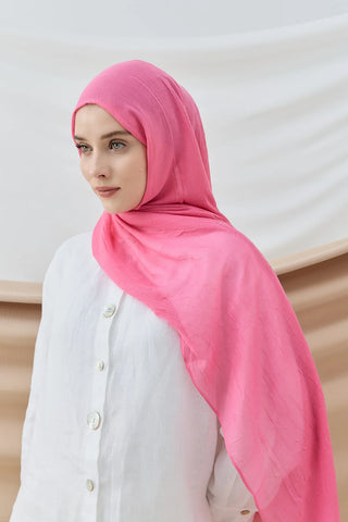 Châle Bambu - Rose Bonbon