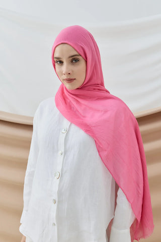 Châle Bambu - Rose Bonbon