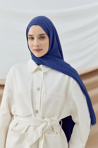Châle Bambu - Bleu Saks