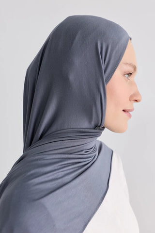 Bambu Penye Châle - Gris Foncée