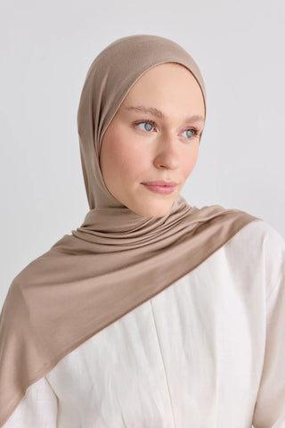 Bambu Penye Châle - Taupe Foncée