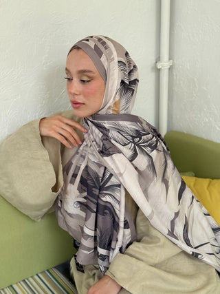 Châle Lina Palmier - Beige Antique