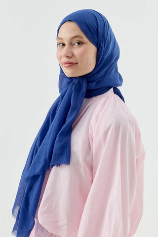 Châle Aya - Bleu savoie