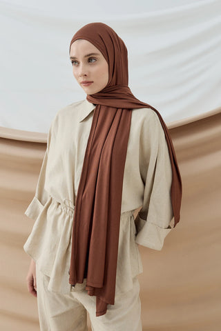 Châle Peigné - Cacao