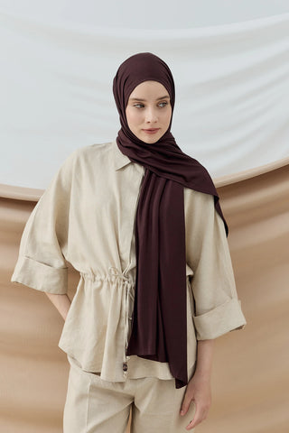 Châle Peigné - Café amer