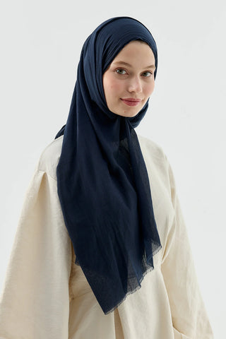 Châle Aya - Bleu Marine Foncé