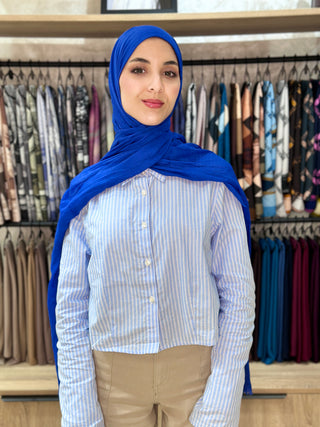 Châle Bambu - Bleu Royal