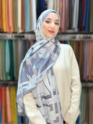 Châle Lina Palmier - Gris